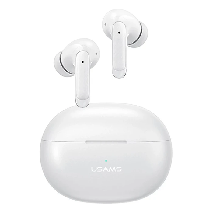 Bluetooth Handsfree Usams με Θήκη Φόρτισης US-Xd19, Tws, Enc, Φ13mm, Λευκά