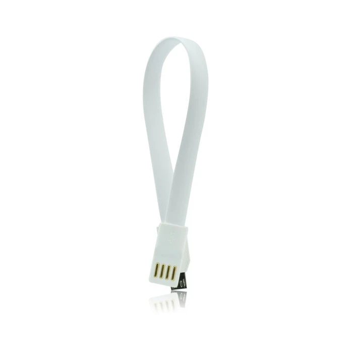 Καλώδιo USB Baku με μαγνήτη - micro USB universal 20cm άσπρο
