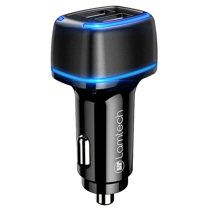 Φορτιστής Αυτοκινήτου Lamtech 2xUSB 2,4A for MOBILE PHONES Black