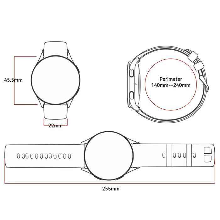Smartwatch Blackview Bt5.3 Amoled Ultra-Clear Display Black