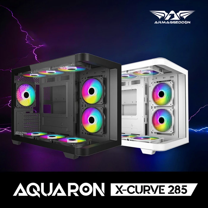 Κουτί Η/Υ Armaggeddon Micro Atx Steel Aquaron X-Curve 285 Fully White 