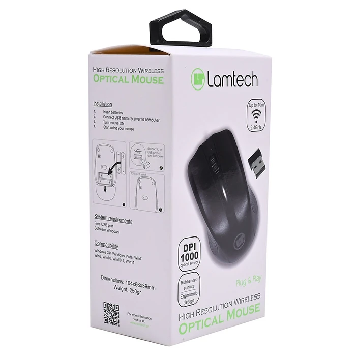 Ποντίκι Ασύρματο Lamtech 2,4G Black