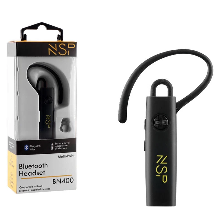 Bluetooth Handsfree NSP BN400 v5.0 multipoint με κλιπ για κορδόνι