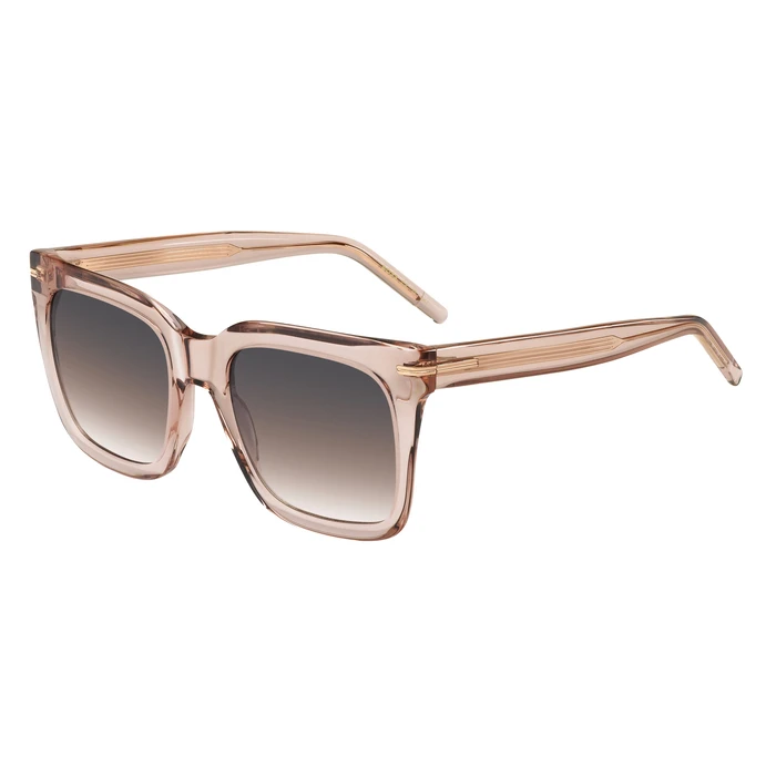 HUGO BOSS BLACK Women's Sunglasses BOSS1656/S 35J - Pink Acetate Frame, Grey Degraded Lenses (54/21/145 mm)