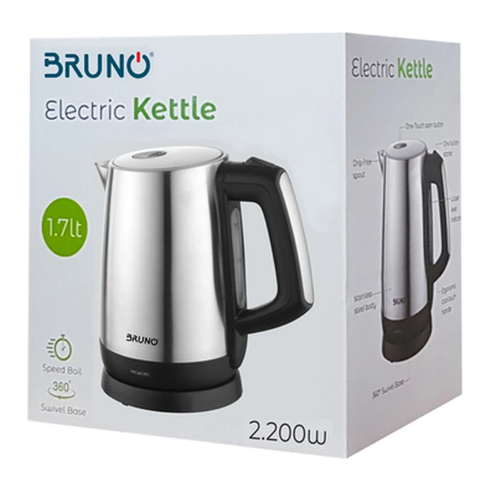 Βραστήρας Bruno BRN-0030, 2200W, 1.7lt, βάση 360°