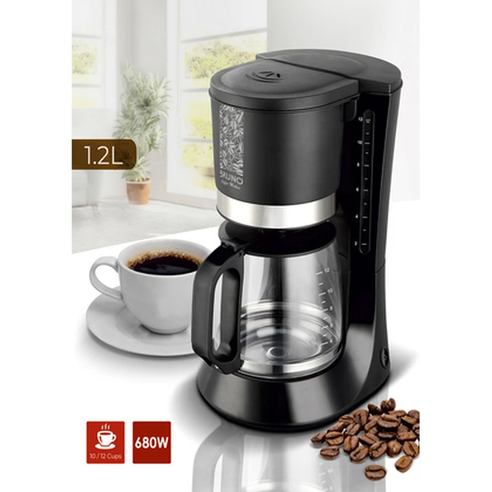 Καφετιέρα Φίλτρου Bruno BRN-0086, 680W, έως 12 φλυτζάνια, 1.2L, μαύρη