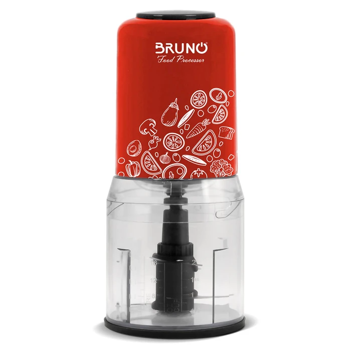 Πολυκόπτης Bruno BRN-0089, 2 ταχύτητες, 400W, 500ml, 4 λεπίδες, κόκκινος