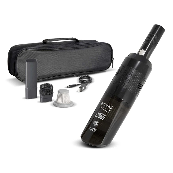 Σκουπάκι Αυτοκινήτου Bruno υγρών & στερεών BRN-0125, επαναφορτιζόμενο, φίλτρο HEPA