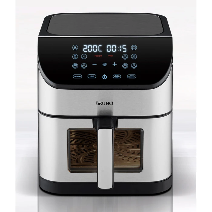 Air Fryer Bruno BRN-0194, 8Lt, 1800W, Inox-Μαύρη