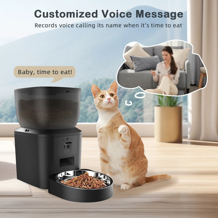 Smart Ταΐστρα Κατοικίδιων Bruno Brn-0212 Με Κάμερα 2Mp, 4L, Wifi, Μαύρη