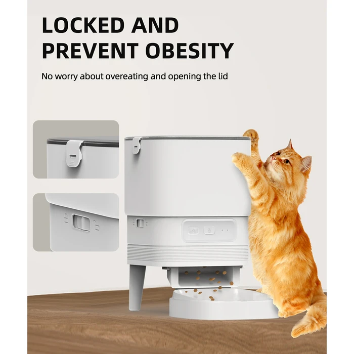 Smart Ταΐστρα Κατοικίδιων Bruno BRN-0232, 4L, Wifi, Λευκή