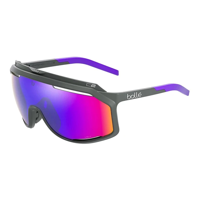 Bollé Chronoshield Sunglasses Titanium Matte Volt Ultraviolet (BS018012) - Unisex