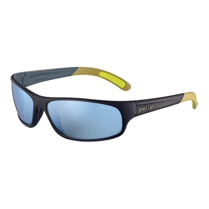 BOLLE Unisex Sunglasses BS027012 (Black Frame, Blue Polarized Lenses, Size 64/17/125 mm)