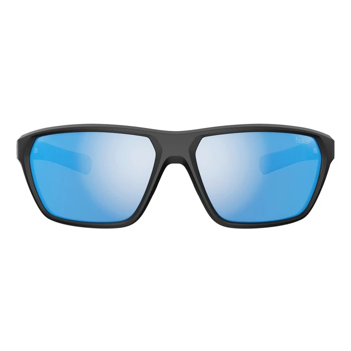 Bolle Unisex Sunglasses TERRUS Black Frame Blue Polarized Lenses BS045003-S