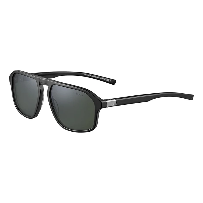 Bolle Unisex Sunglasses BS096001 - Acetate Black Frame, Grey Polarized Lenses, 56/16/140