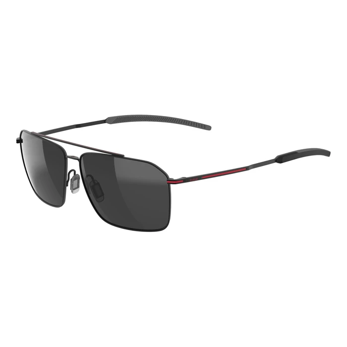 BOLLE Unisex Sunglasses FLOW BS141004 — Grey Polarized Lenses, Category 3 (100% UVA & UVB), Metal Frame — 50/20/135 mm