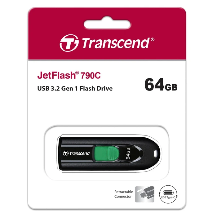 USB Flash 64GB Transcend JetFlash 790 3.2 Type-C