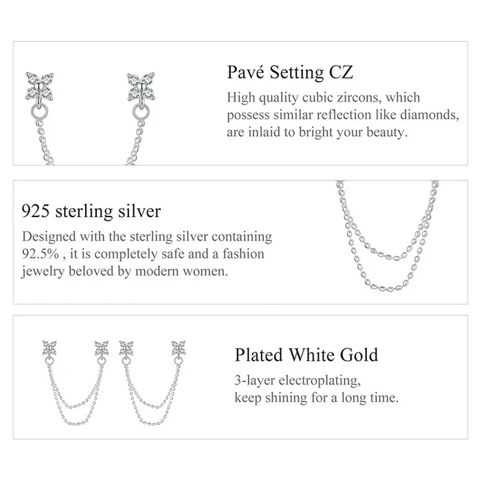 Σκουλαρίκι Bamoerα Καρφωτά BSE1106 με Κυβική Ζιρκόνια, Ασήμι 925, Ασήμι