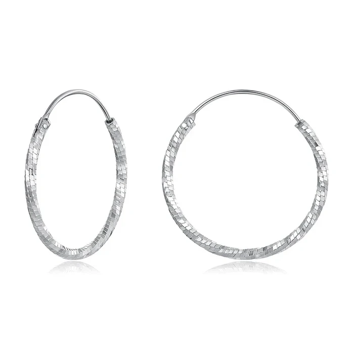 Σκουλαρίκι Bamoerα Κρίκοι BSE1178-L, Ασήμι 925, 2.6Cm, Ασημί