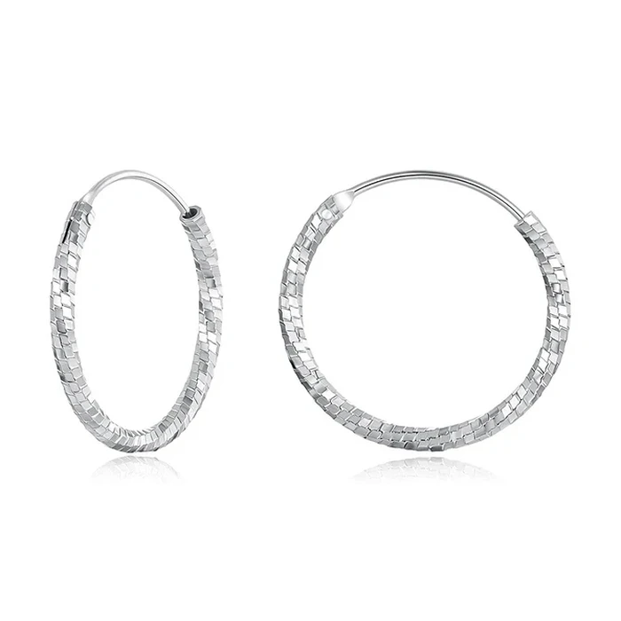 Σκουλαρίκι Bamoerα Κρίκοι BSE1178-M, Ασήμι 925, 2.1Cm, Ασημί