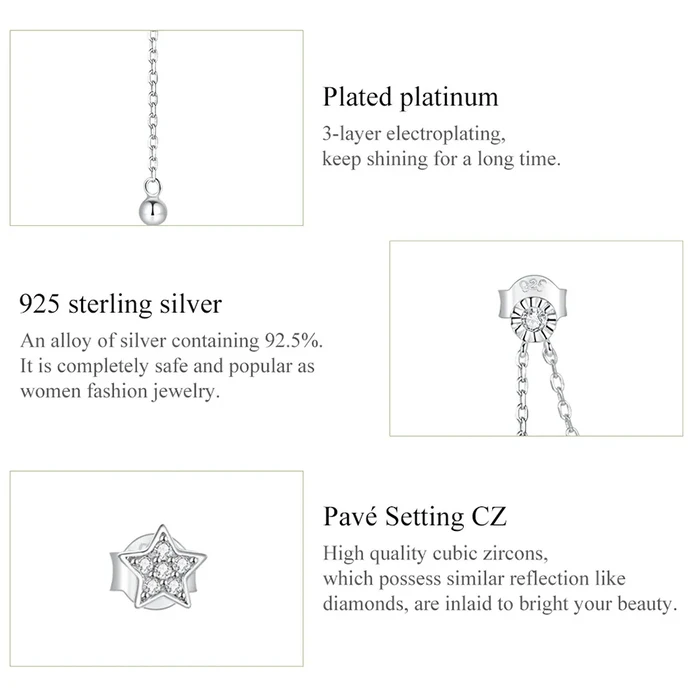 Σκουλαρίκι Bamoerα Καρφωτά BSE431 με Κυβική Ζιρκόνια, Ασήμι 925, Ασήμι