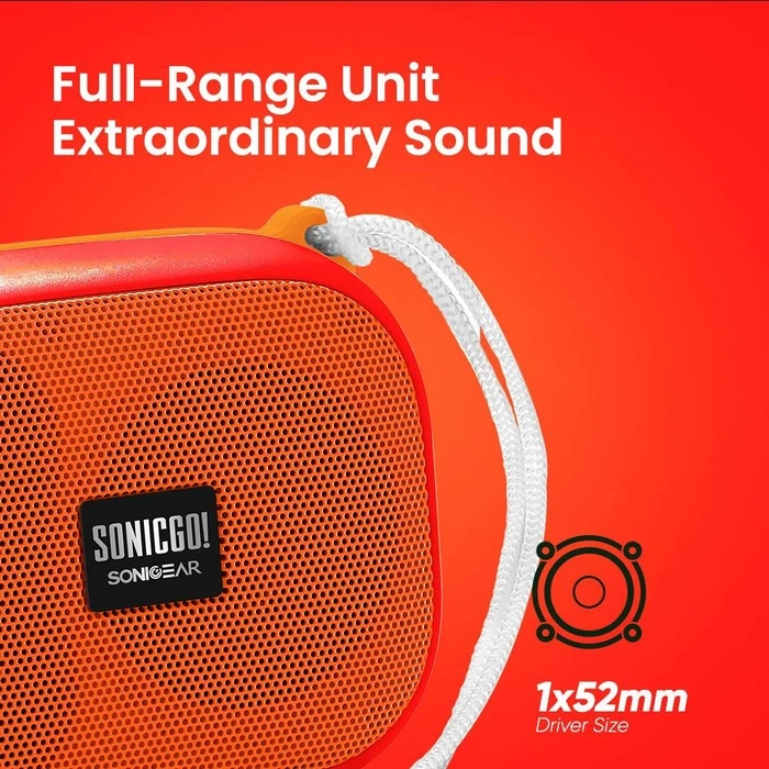 Φορητό Ηχείο Bluetooth Sonicgear Portable Bt5.3 Waterproof Sonicgo! 101 Aqua Red