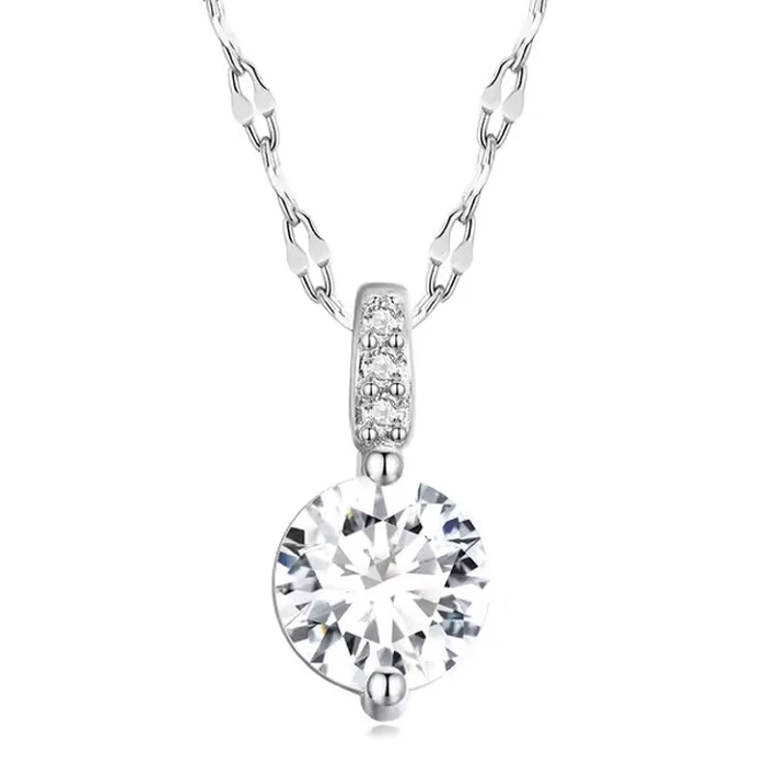 Κολιέ Bamoer BSN273 με Κυβική Ζιρκόνια, Ασήμι 925, Ασημί