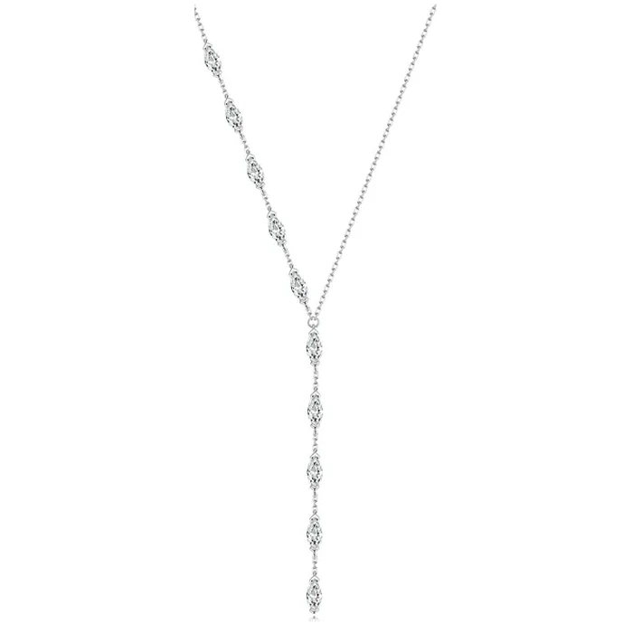 Κολιέ Bamoer BSN330 με Κυβική Ζιρκόνια, Ασήμι 925, Ασημί