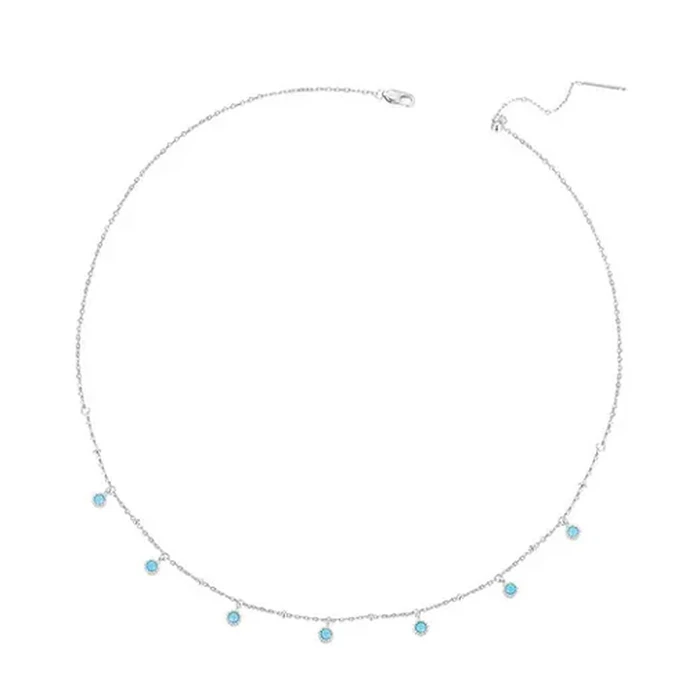 Κολιέ Bamoer BSN388, Ασήμι 925, Ασημί/Τιρκουάζ