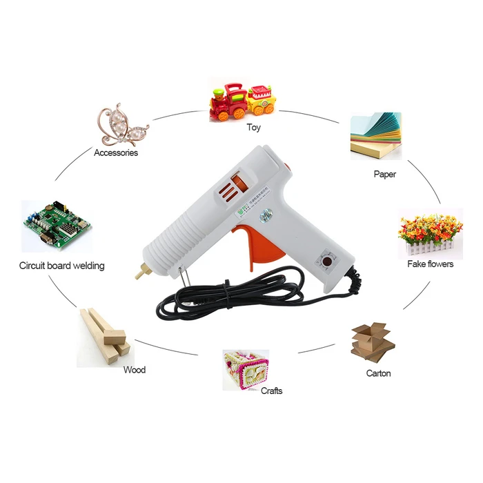 Πιστόλι Θερμοκόλλησης Best σιλικόνης BST-102B, 100W, ρυθμιζόμενη θερμοκρασία