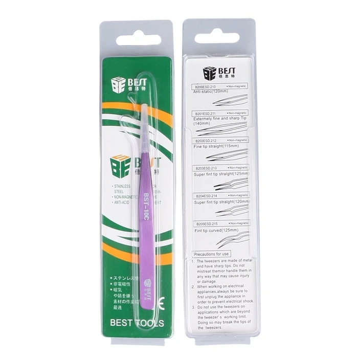 Best Τσιμπίδα Bst-10c, Stainless Steel, Esd, Ίσια