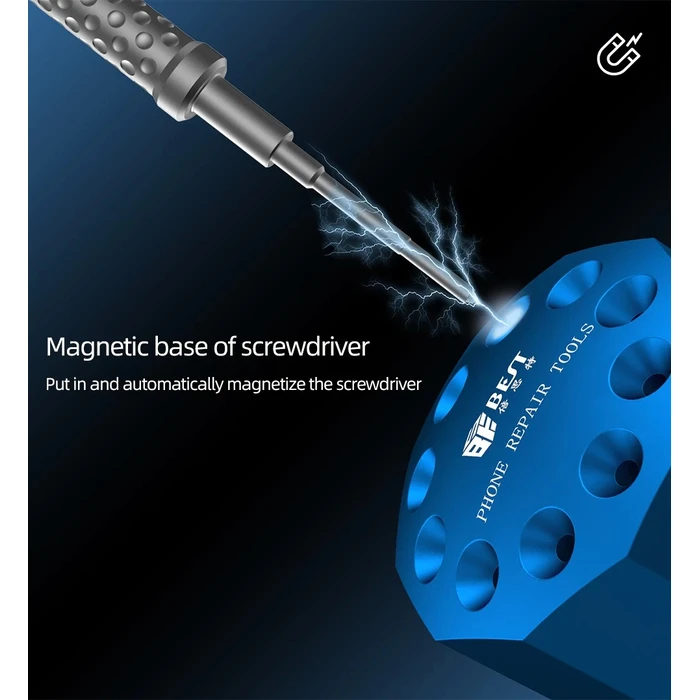 Βάση Κατσαβιδιών Best BST-10S, 10 θέσεων, περιστρεφόμενη, μπλε