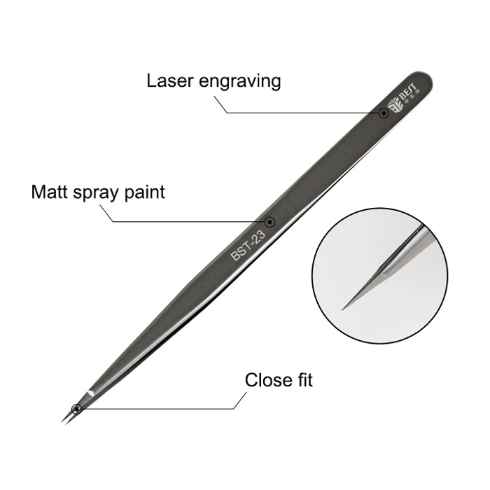 Best Τσιμπίδα Bst-23, Ανοξείδωτη, 140mm, Ίσια