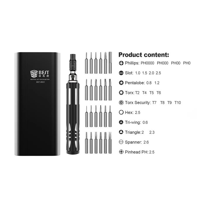 Σετ κατσαβιδιών BEST ακριβείας BST-8931, 24 τεμάχια