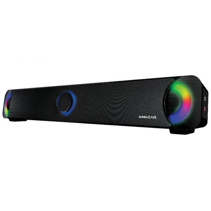 Soundbar Sonic Gear Bluetooth FM With LIGHT EFFECT MP3 Battery Black