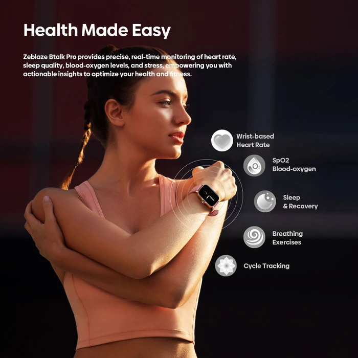 Zeblaze Btalk Pro 49mm Smartwatch με Παλμογράφο (Μαύρο)
