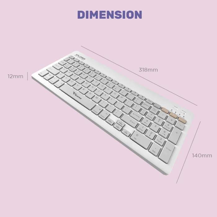 Πληκτρολόγιο Ασύρματο Alcatroz Xplorer Go! Btr 200 Mist