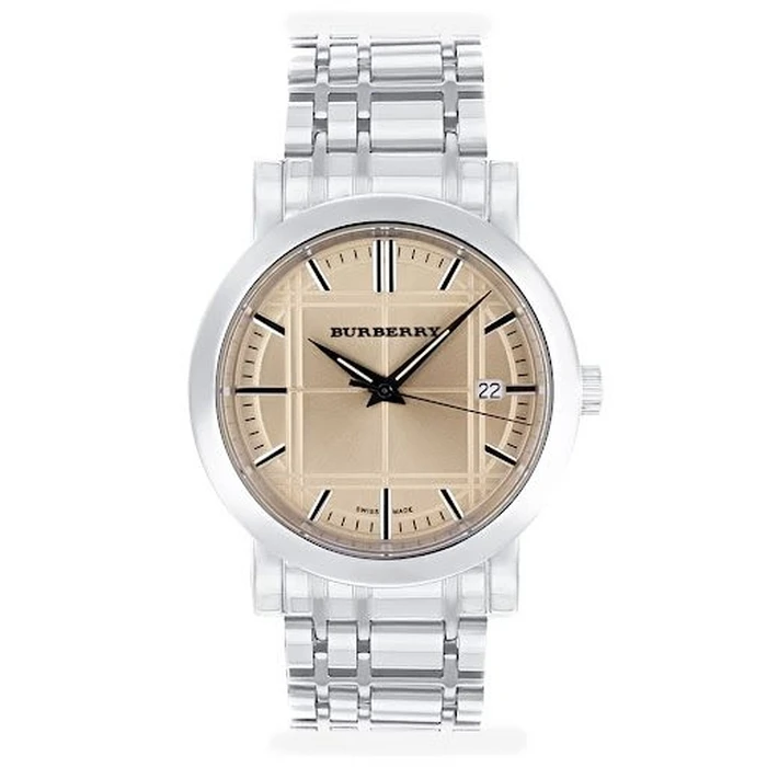 Γυναικείο Ρολόι Burberry Bu1352 (38mm) Μεταλλικό Μπρασελέ Ασημί