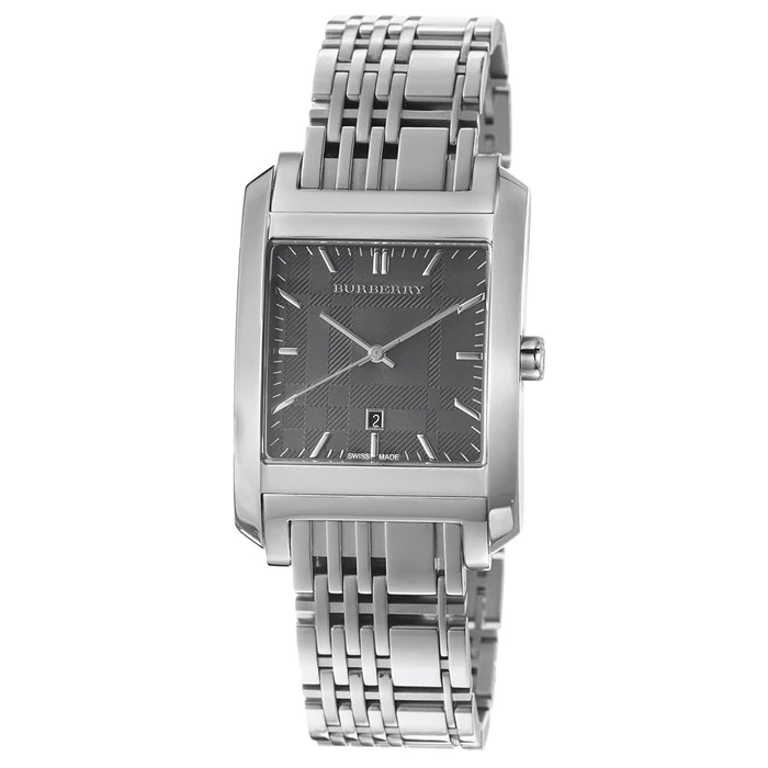 Ανδρικό Ρολόι Burberry Bu1568 (33mm) Μεταλλικό Μπρασελέ Ασημί
