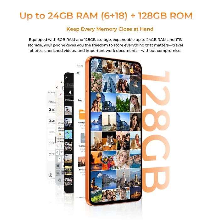 OUKITEL smartphone C26, 6.63", 6GB/128GB, 5150mAh, πορτοκαλί