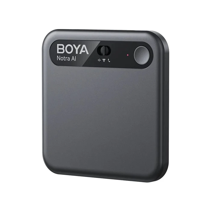 BOYA Notra Black - AI Audio Recorder - 64GB Room/Phone/BT, AI Transcription & Summary