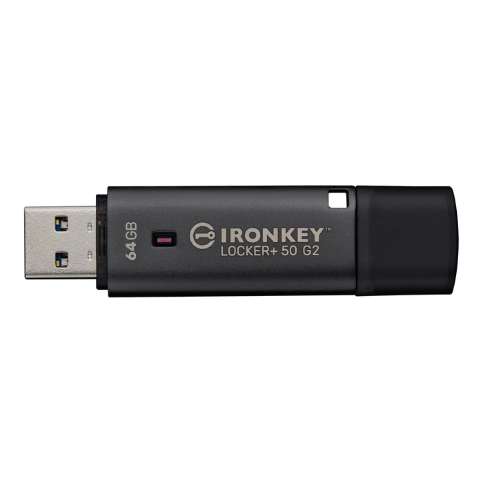Kingston USB flash drive IronKey Locker Plus 50 G2 64 GB black