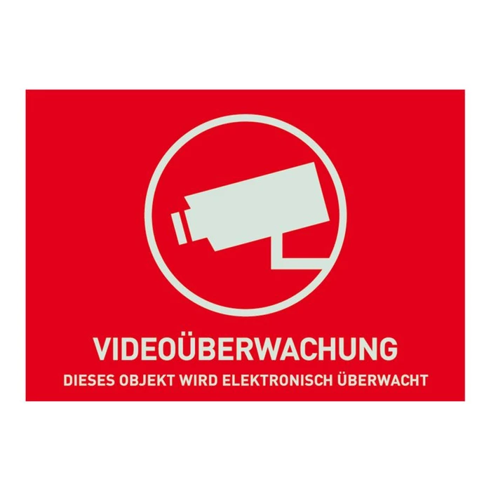 Αυτοκόλλητο Abus warning video surveillance - 74 x 52.5 mm