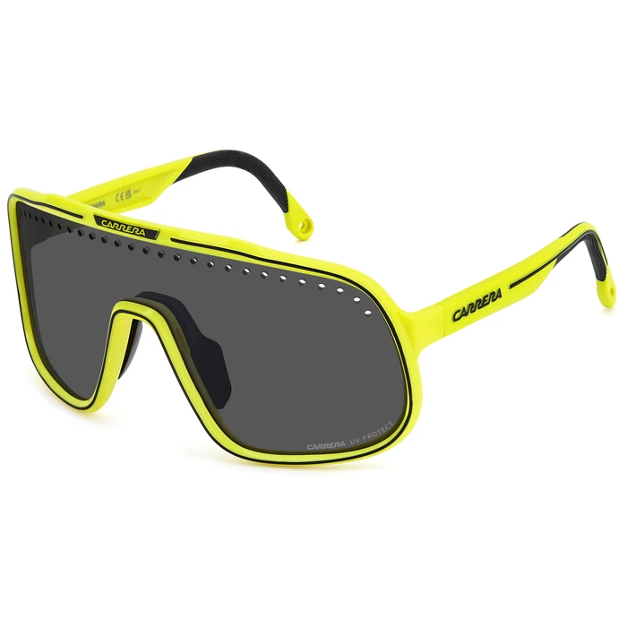 CARRERA Unisex Sunglasses SPORT 02/S 4CW/IR (C-SPORT-02-S-4CW) - Yellow injected plastic frame, Grey lenses, 99/01/130 mm