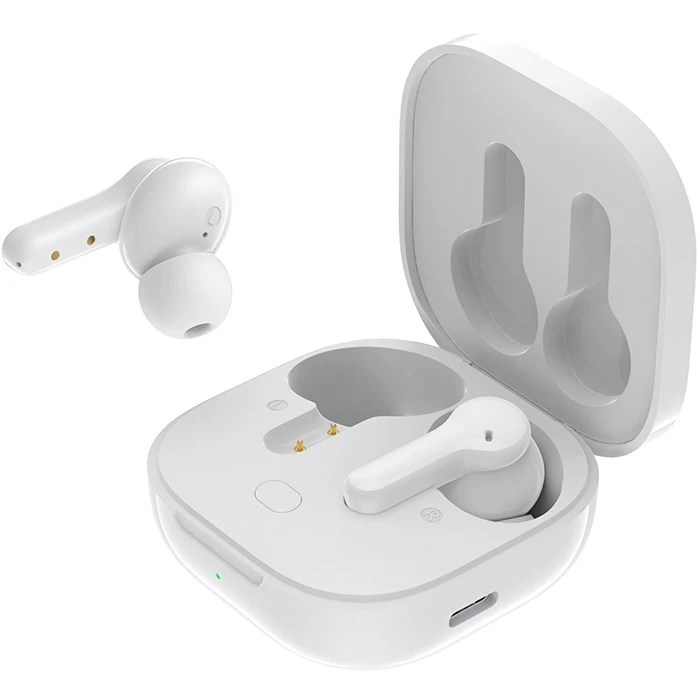 Bluetooth Handsfree Qcy T13 TWS White Dual Driver 4-mic noise cancel. - Quick Charge 380mAh