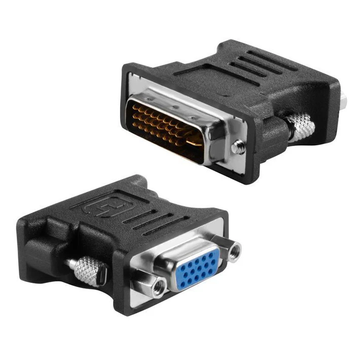 Αντάπτορας VGA Powertech θηλυκό σε DVI 24+1 αρσενικό CAB-G036, μαύρος