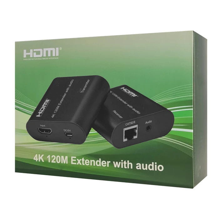 HDMI Extender Powertech CAB-H075 μέσω cat-5e/cat-6e, 4K, 120m