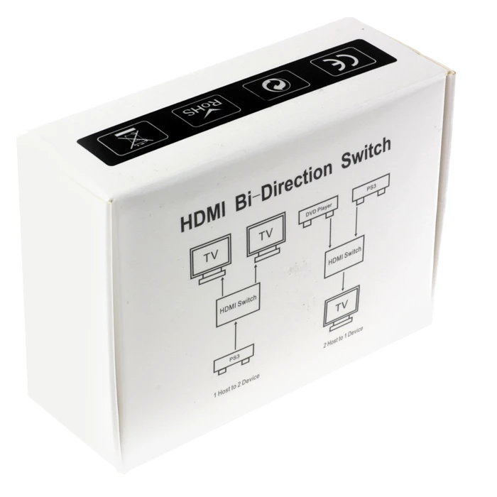 Powertech Hdmi Bi-Direction Switch 2 Σε 1, 4k X 2k & 3d, Μαύρο