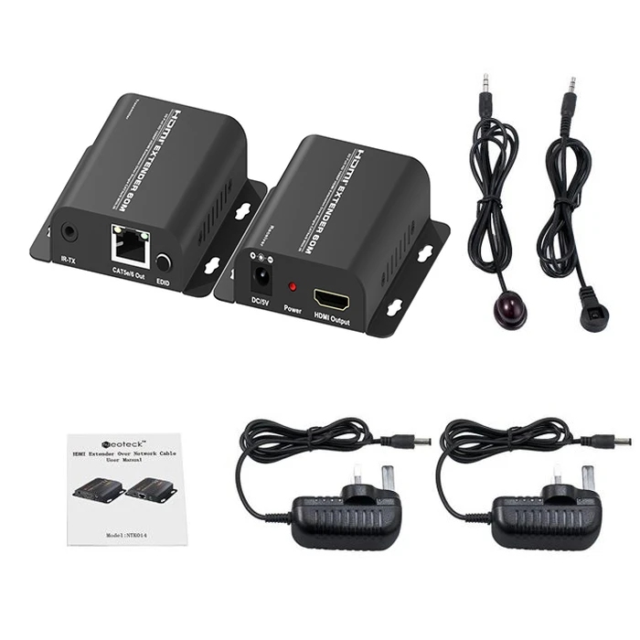 HDMI Extender Powertech CAB-H114, UTP cat5e/6, Full HD, 3D, IR