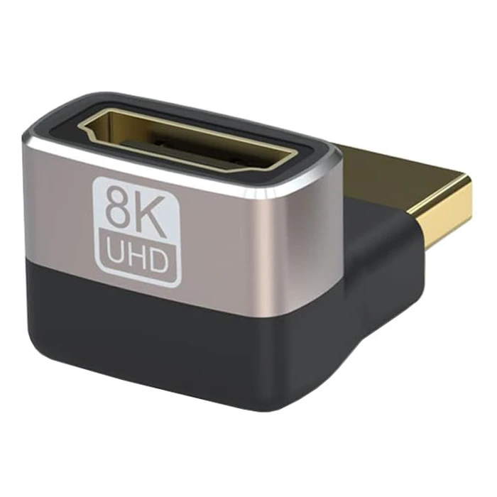 Αντάπτορας HDMI Powertech 2.1 CAB-H159, 8K/60Hz, γωνιακός, μαύρος